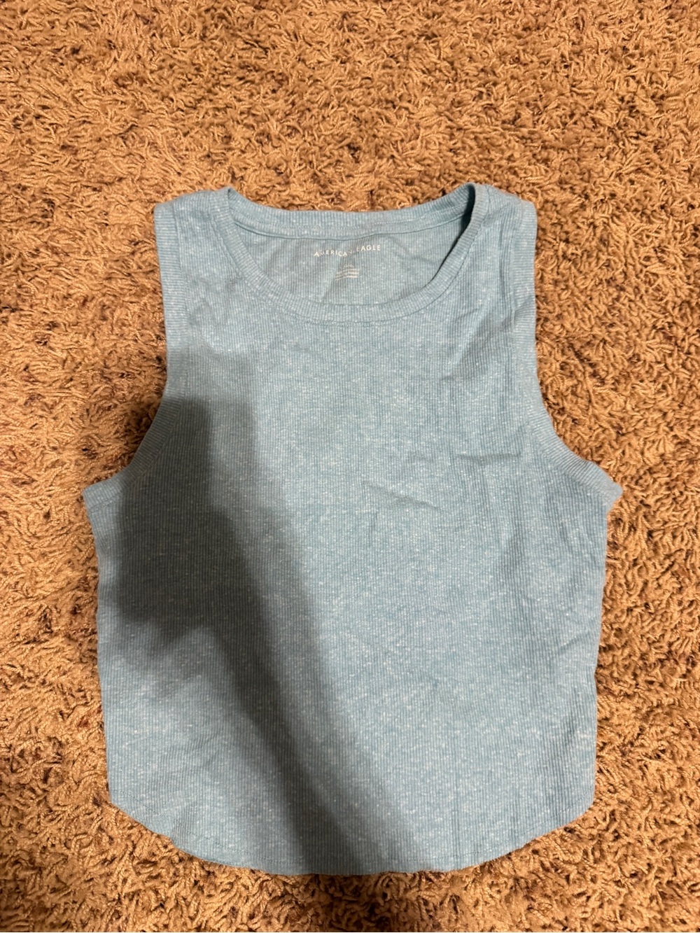 American Eagle Outfitters Light Blue Ribbed Tank